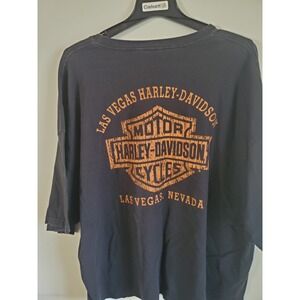 Harley-Davidson Shirt Men's 5XL Black 2008 Genuine Dealer Las Vegas Nevada Tee